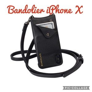 BANDOLIER Sarah Crossbody iPhone X Black/Pewter